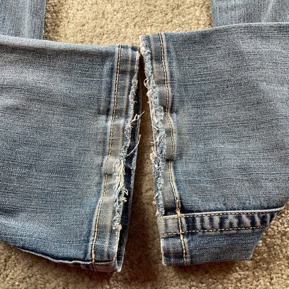 Women's B K E Blue Flared Jeans - Picture 3 of 9